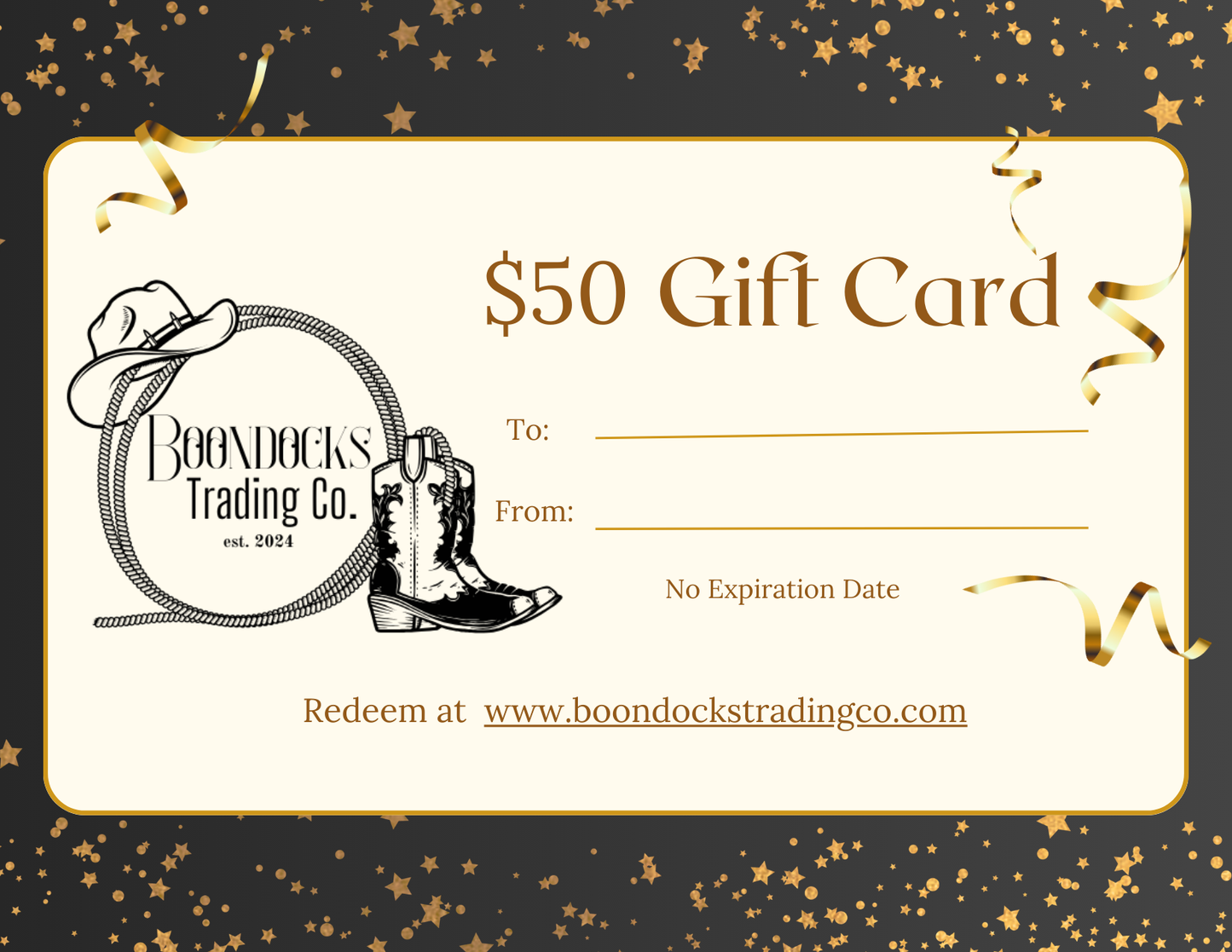 Boondocks Trading Co. Gift Card